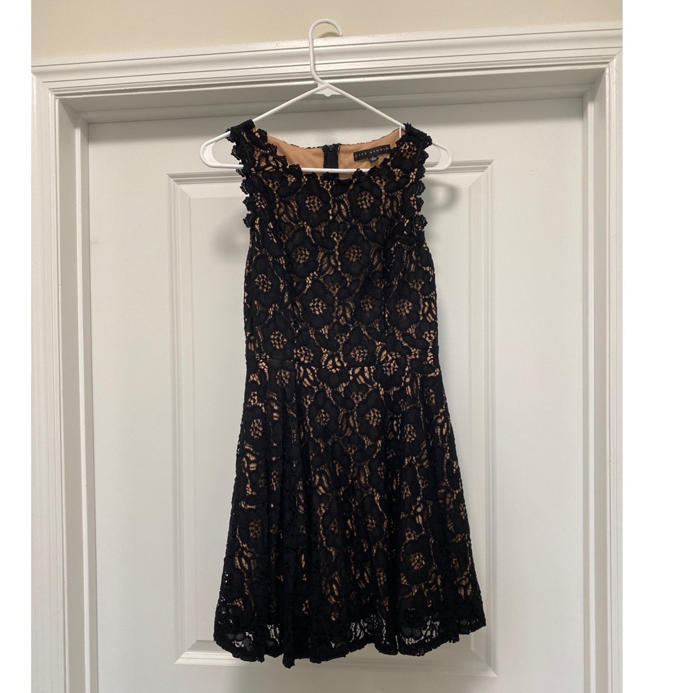 Black and nude lace dress